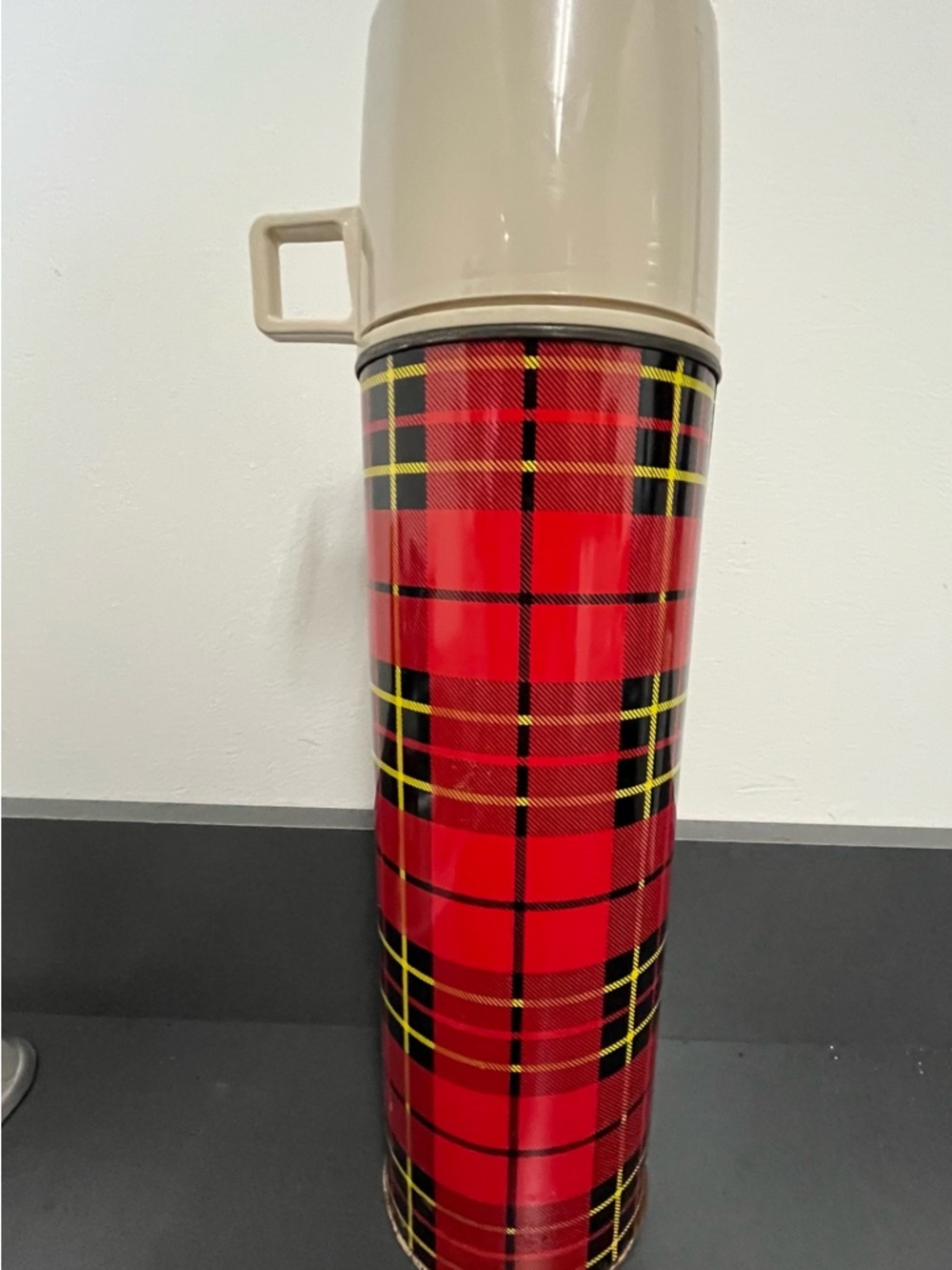 1973 King-Seeley Red Plaid Thermos